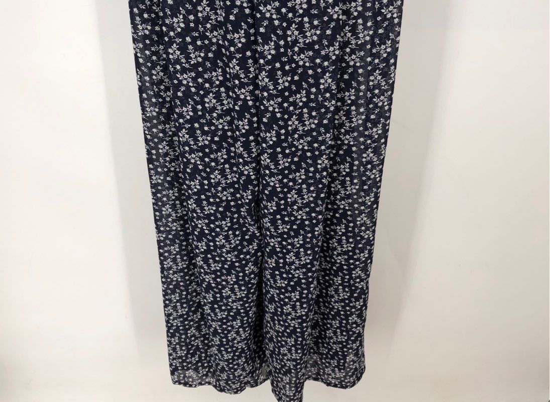 NWT Premier Amour Women&#39;s Navy Blue Off White Floral Maxi Dress - Size 12