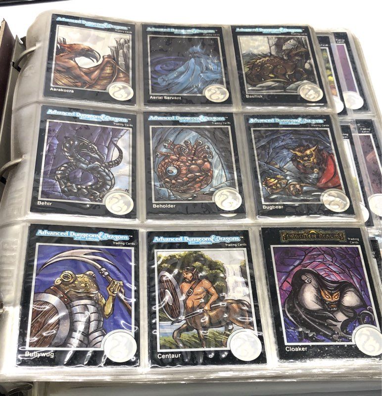 Advanced Dungeons & Dragons Trading Card Lot 2 Binders TSR Vintage See Photos