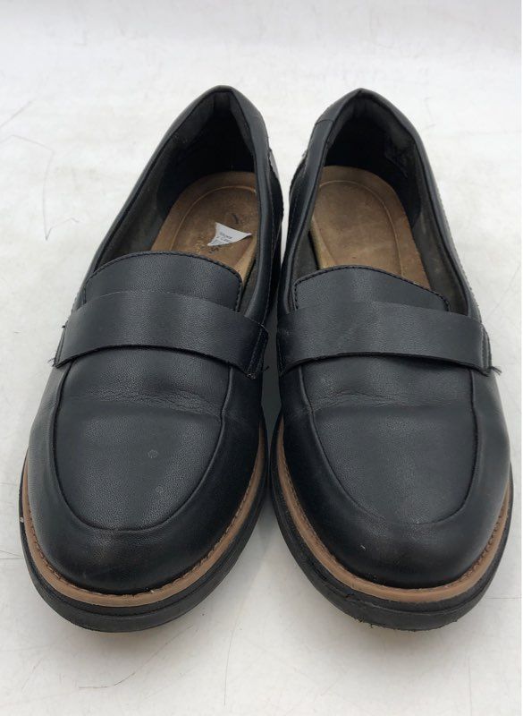 Clarks Women&#39;s Black Sharon Gracie Penny Slip-On Loafers - Size 9M