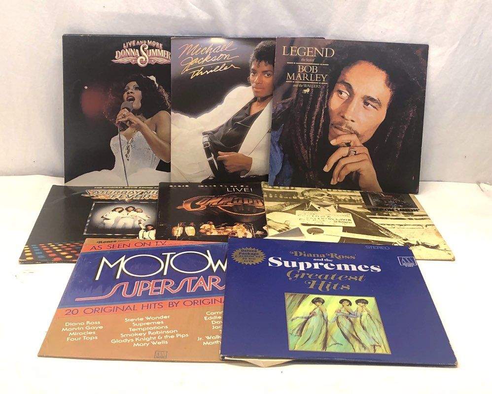 Michael Jackson Bob Marley + 6 LP Lot Soul Disco R&B 1970s-80s See Photos