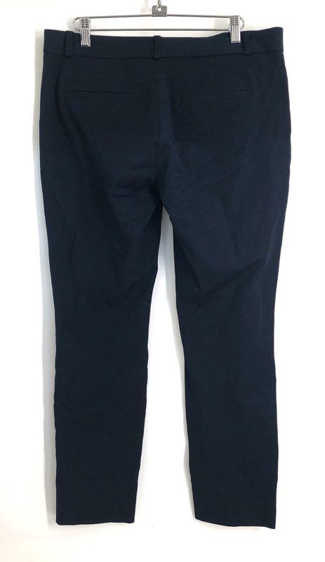 Banana Republic Women's Navy Sloan Stretch Cotton Blend Ankle Pants Sz 8