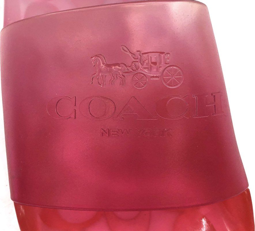Coach Signature C Jelly Slides Translucent Pink Slide Sandals Women's Size 10