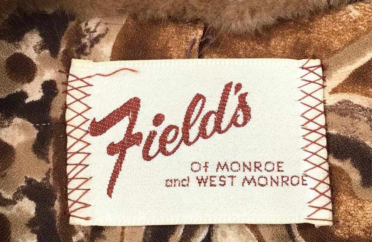 Field's Women's Brown Belted Fur Overcoat