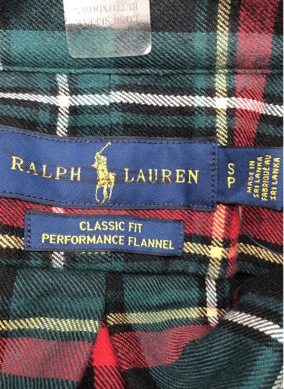 Ralph Lauren Men's Multicolor Plaid Flannel Button-Up Shirt - Size S