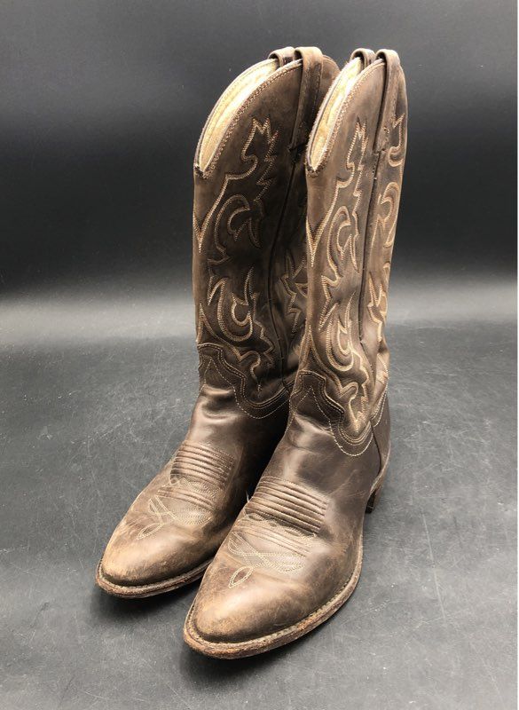 J Chisholm Men's Brown Western Boots - Size 10D