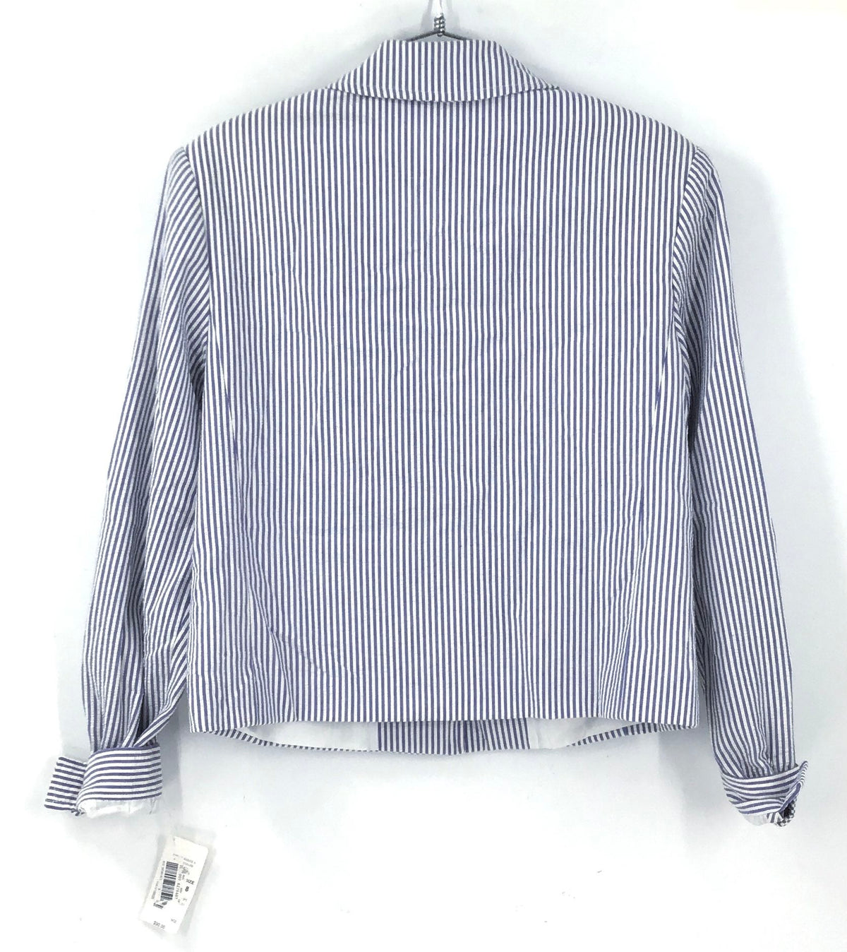 NWT Preston & York Premiere Women's Blue White Striped Jacket - Size 8