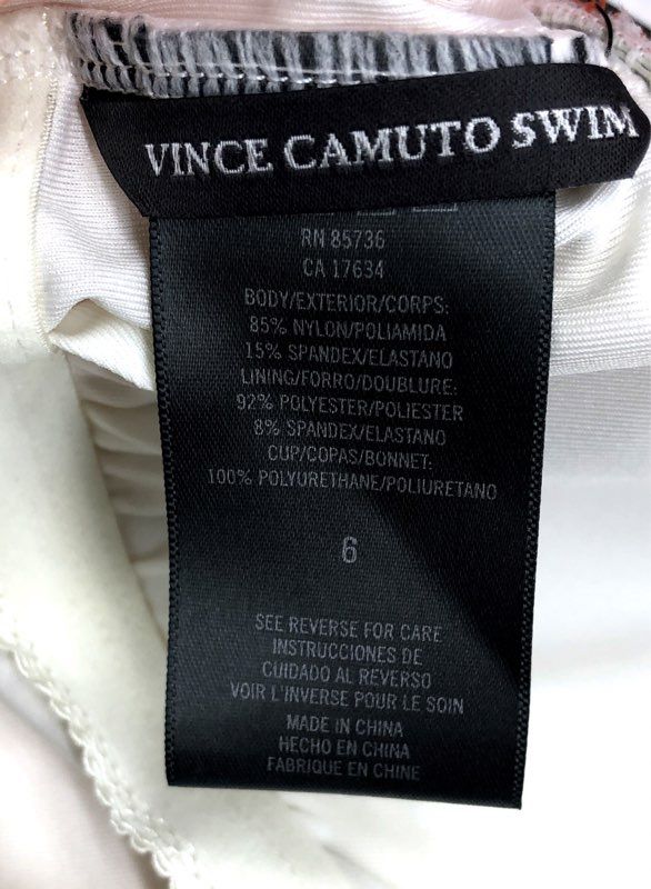 Vince Camuto Women's One Piece Swimsuit Ombre Stripe Safari Green NWT Sz 6