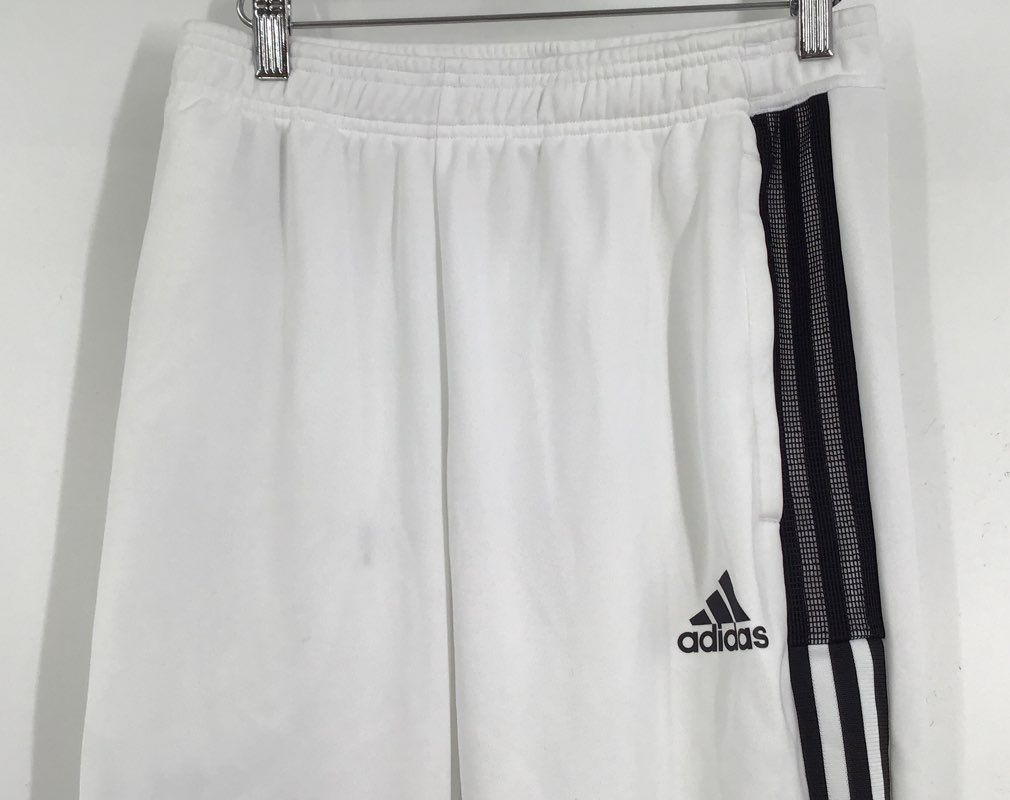 Adidas Men&#39;s White Activewear Track Pants - Size S