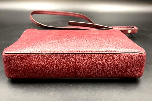 Kate Spade Deep Burgundy Pebbled Leather 'Ivy' Crossbody Bag (+COA)