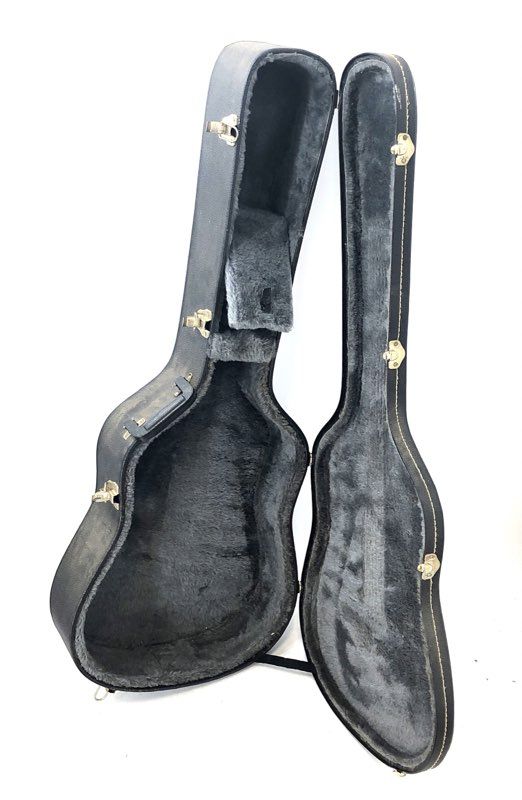 Hardshell Guitar Case for Acoustic Dreadnought Guitar Black w/ Plush Interior