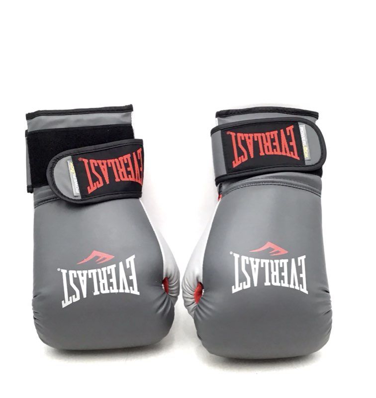 Everlast Men&#39;s Gray Powerlock Training Boxing Bag Gloves