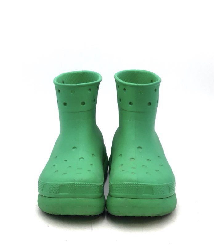 Crocs Men&#39;s Classic Crush 207946 Green Waterproof Rain Boots - Size 6