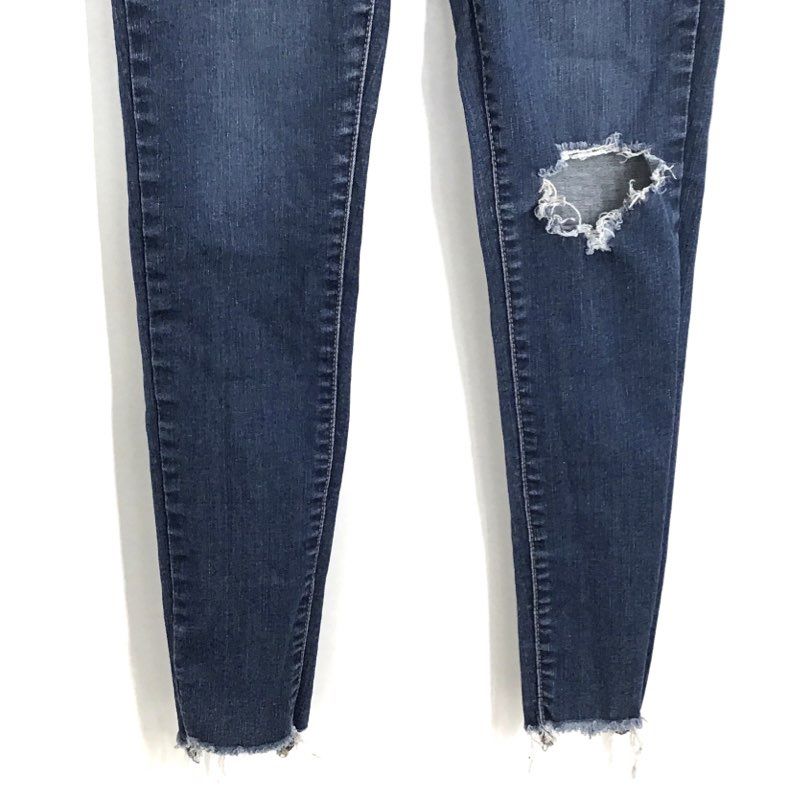 Levi's Women's 720 High Rise Super Skinny Jeans Blue Distressed Ripped Sz 27x30