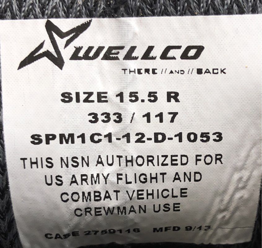 Wellco US Army Flight Combat Vehicle Crewman Tan Suede Boots Size 15.5 R