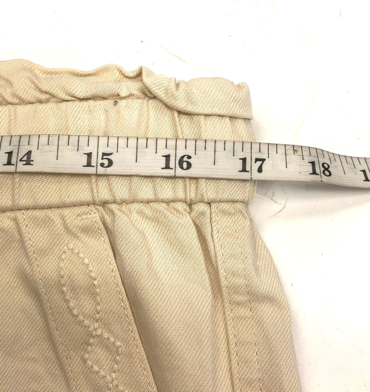 Frye x Anthropologie Women's Beige Cotton Rayon Paperbag Waist Shorts Sz 26