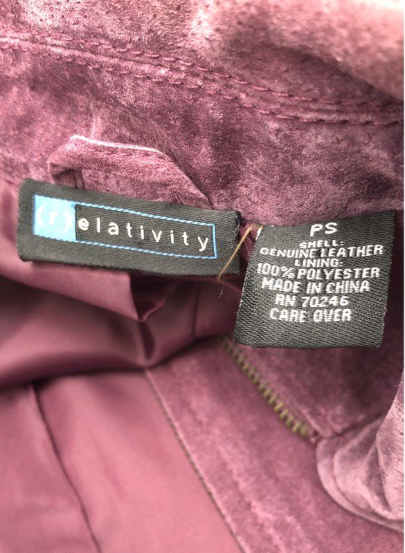 Relativity Women's Burgundy Leather Jacket - Size S