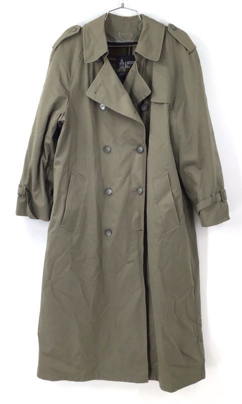 London Fog Women's Green Trench Coat - Size 14