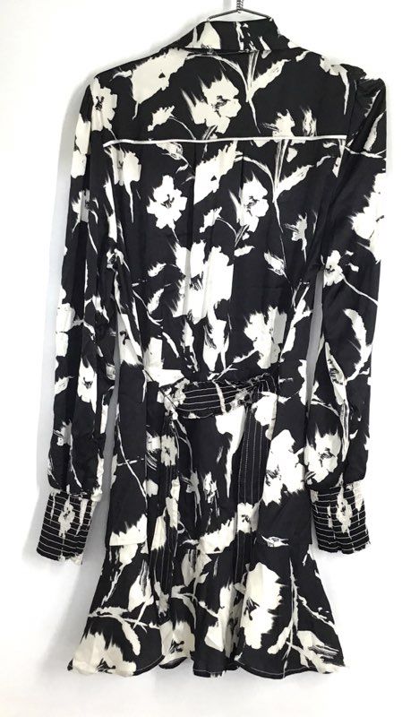 Allison New York Women's Dylan Mini Dress Black Ivory Floral NWT Sz L