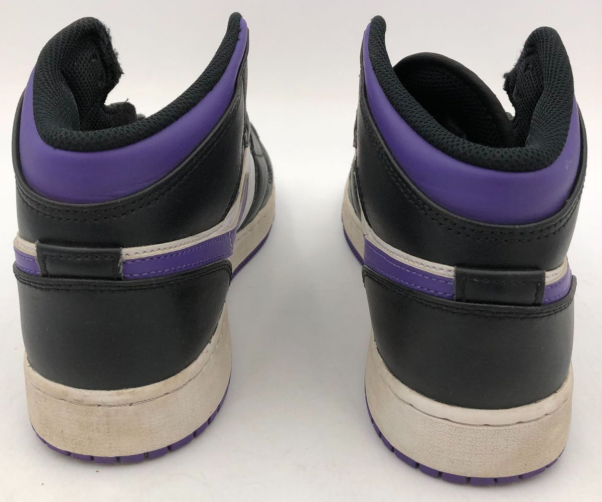 Nike Air Jordan 1 Mid GS Dark Iris Basketball Shoes Size 6Y COA