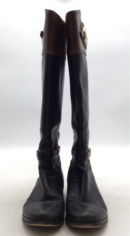 Micheal Kors Women&#39;s Black Leather Riding Boots - Size 6.5M