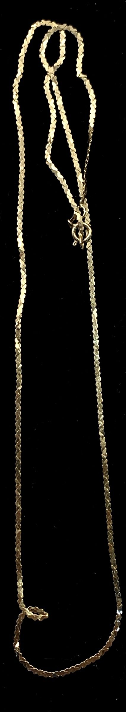 Fabulous 14K Gold Serpentine Necklace 3.2g