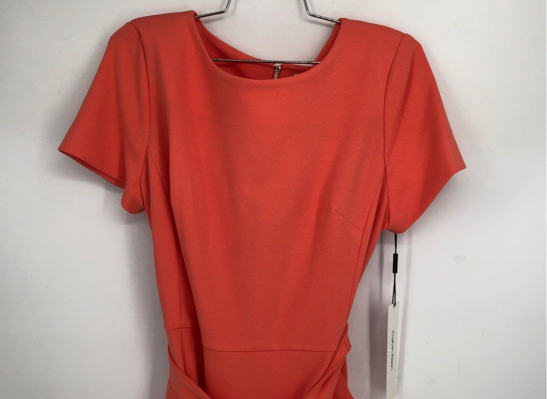 NWT Calvin Klein Women&#39;s Orange A-Line Dress - Size 12