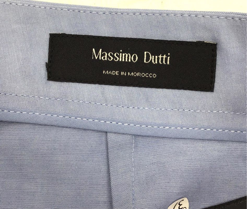 Massimo Dutti Women's Blue Wide Leg Tulip Hem Culotte Pants NWT Sz 6