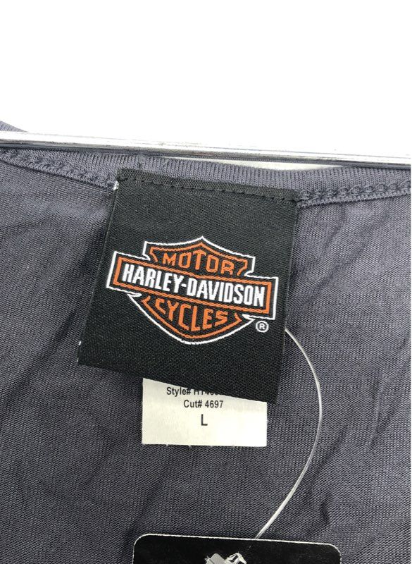 Harley-Davidson Spread Your Wings Freedom Machine Sleeveless Shirt Grey Sz L
