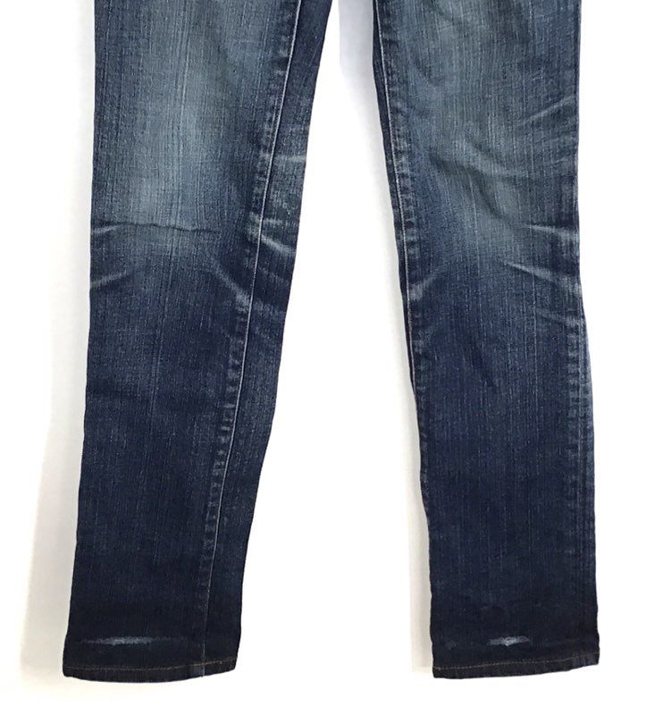 J Brand Women's Dark Wash Slim Straight Jeans Whiskered Made in USA Size 25