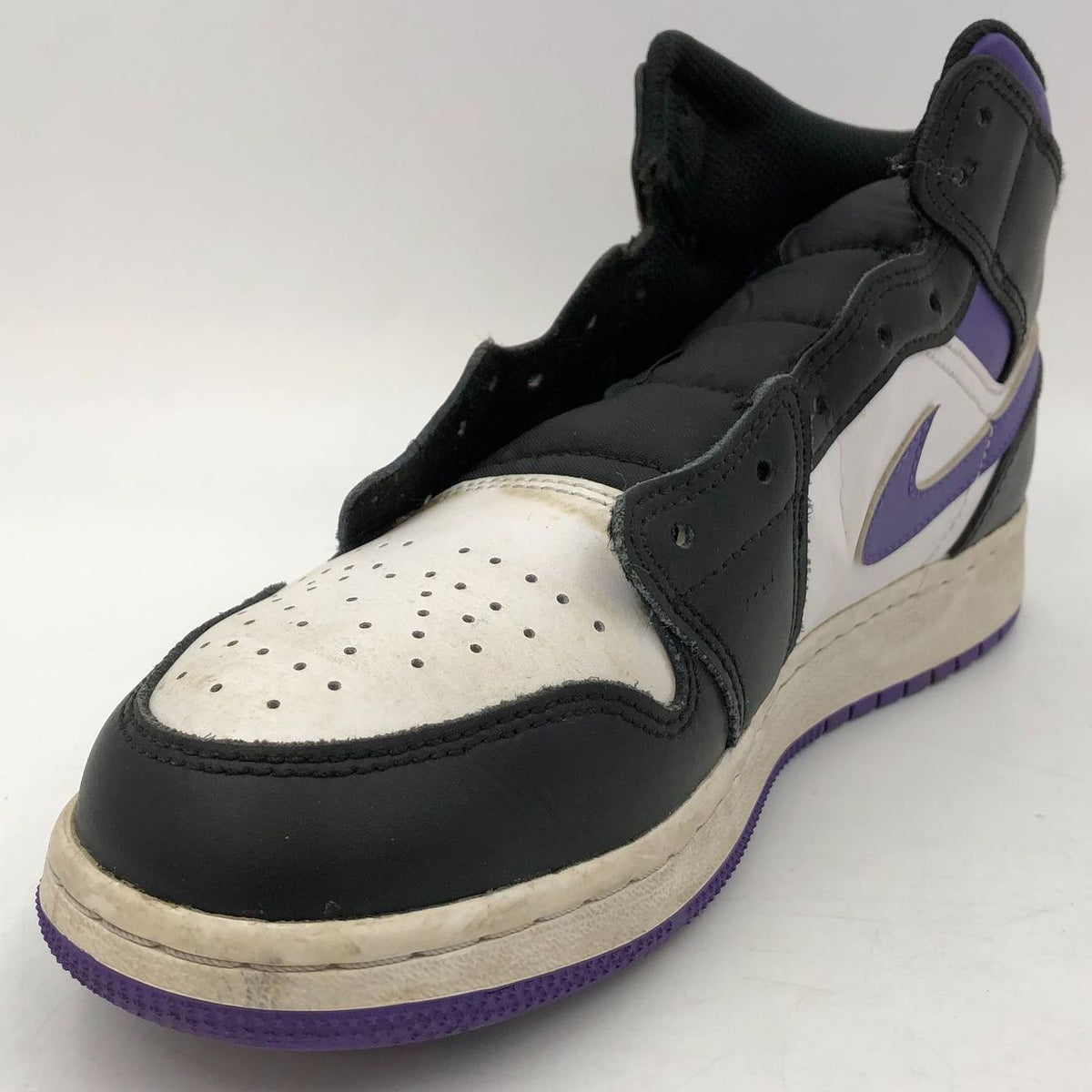 Nike Air Jordan 1 Mid GS Dark Iris Basketball Shoes Size 6Y COA