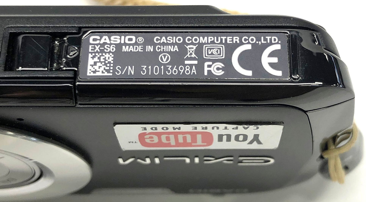 Casio Exilim EX-S6 12.1MP Digital Camera YouTube Capture Mode Black