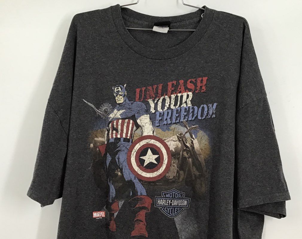 Harley-Davidson Marvel Captain America T-Shirt - Size 3XL