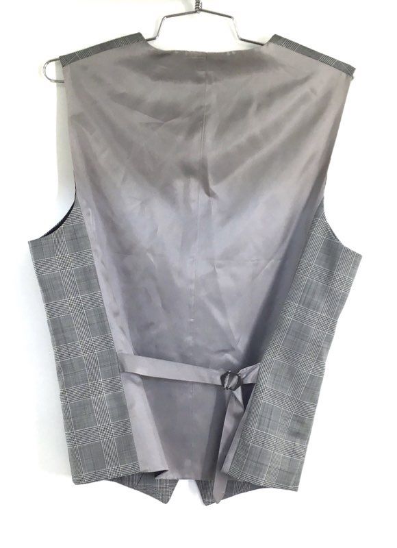 Express Men's Gray Glen Plaid Wool Blend Suit Vest Waistcoat NWT Sz XS