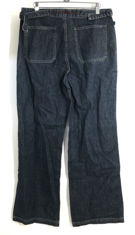 Vintage 90s Polo Ralph Lauren Women's Wide Leg Side Cinch Jeans Dark Wash NWT 4
