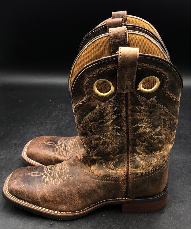 Laredo London 7812 Brown Distressed Leather Western Cowboy Boots Men's Size 9 EW