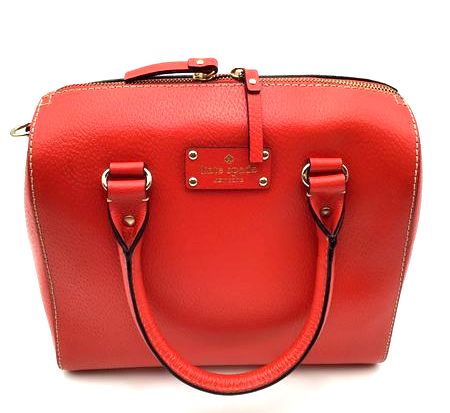 Authentic Kate Spade New York Bright Red Luxury Leather Tote Bag - COA Included