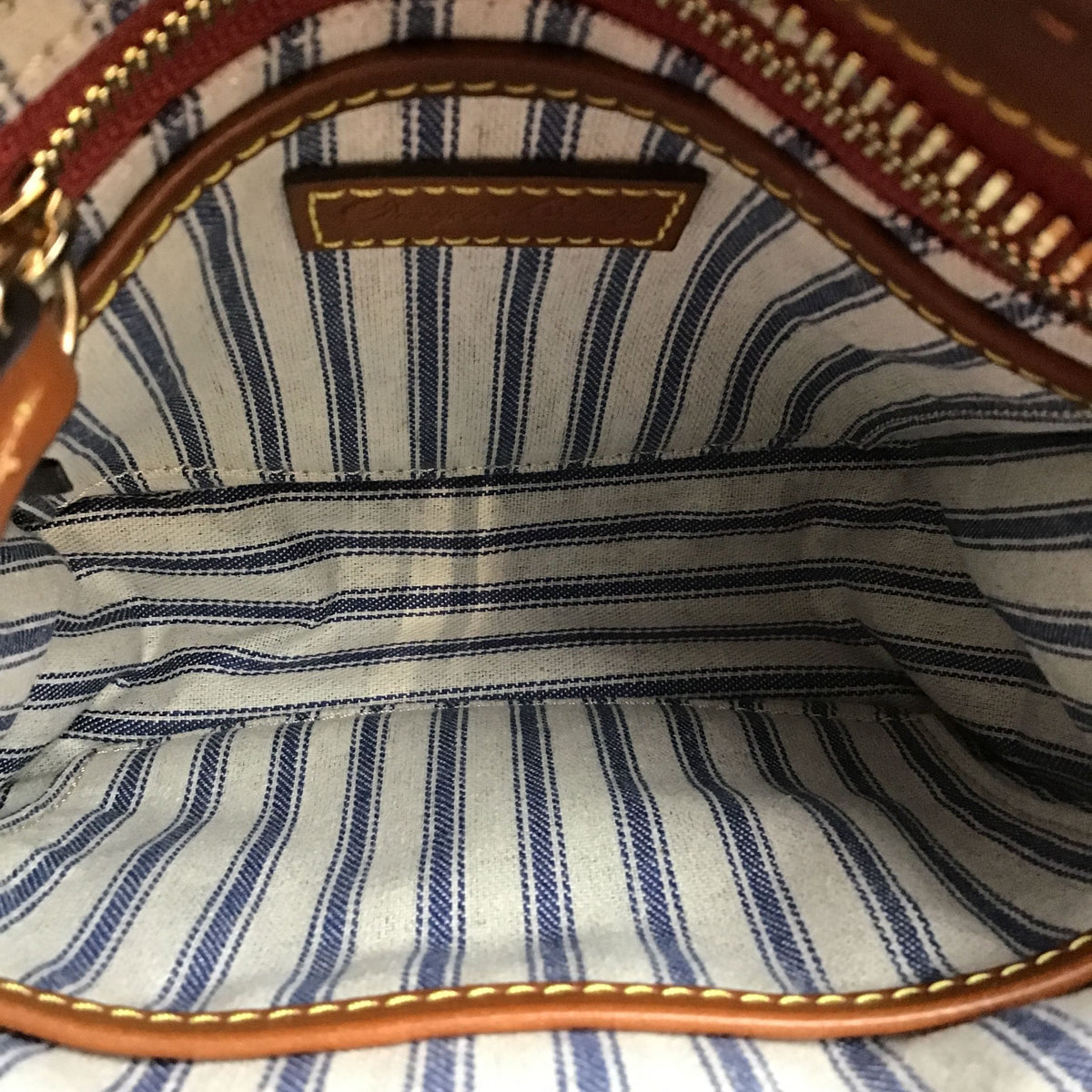 Dooney & Bourke Black\Brown Nylon\Leather 'Letter Carrier' Crossbody Bag (+COA)