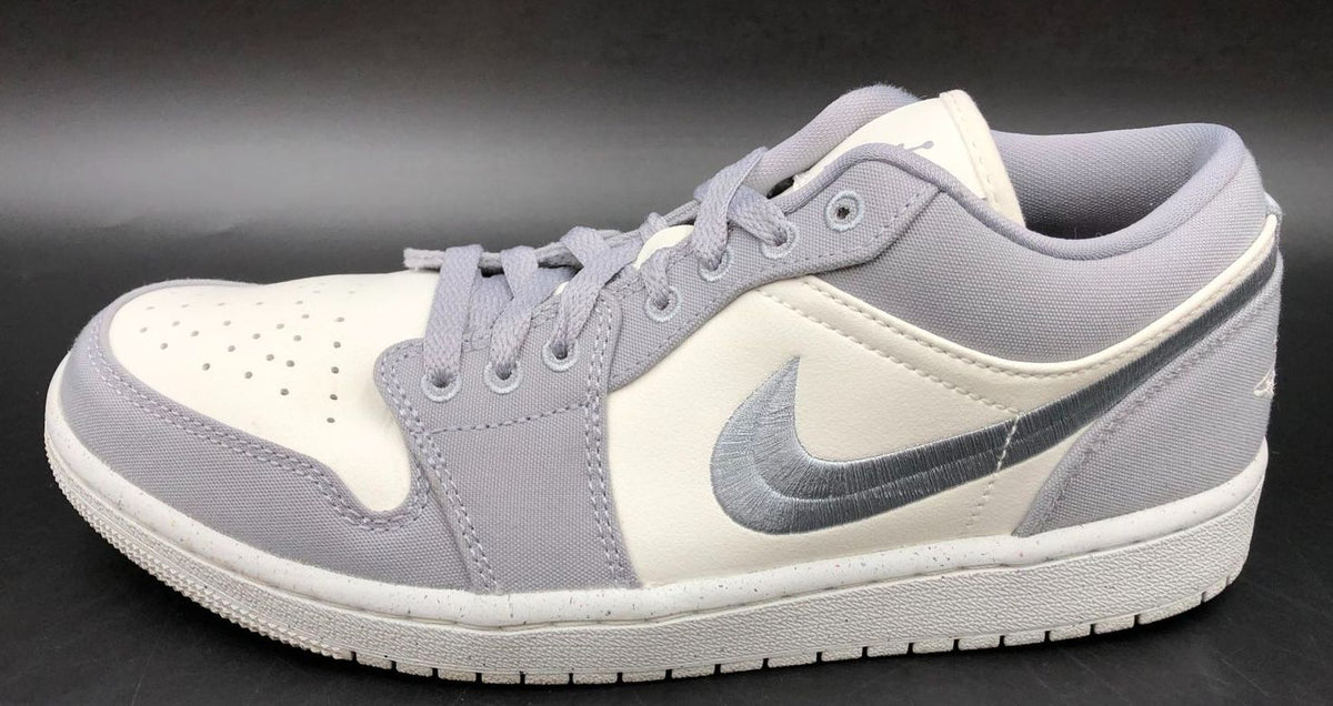 Nike Jordan 1 Low SE Women's 'Light Steel Grey' & White Sneakers - Size 9 (+COA)