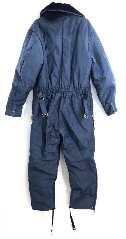 Vintage 70s JCPenney Big Mac Snowmobile Suit One Piece Blue Sz L Tall