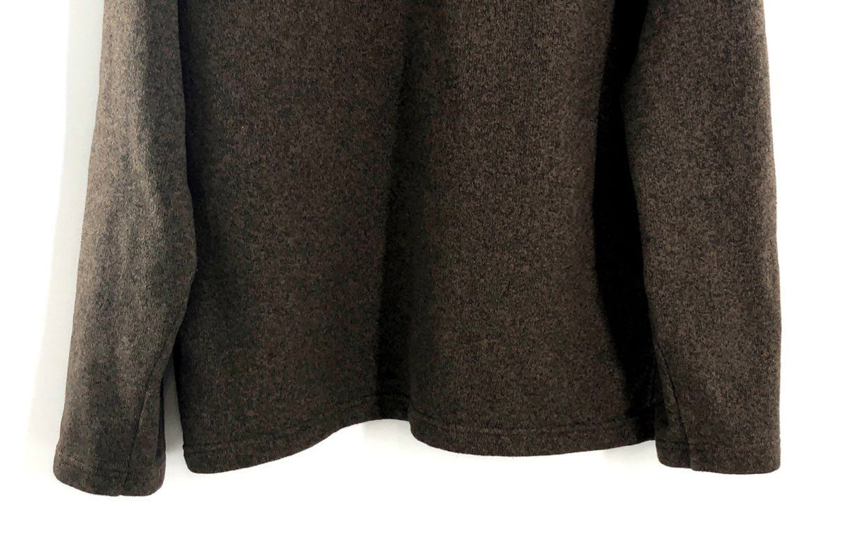 The North Face Men's Gordon Lyons 1/4 Zip Sweater Knit Fleece Pullover Brown L