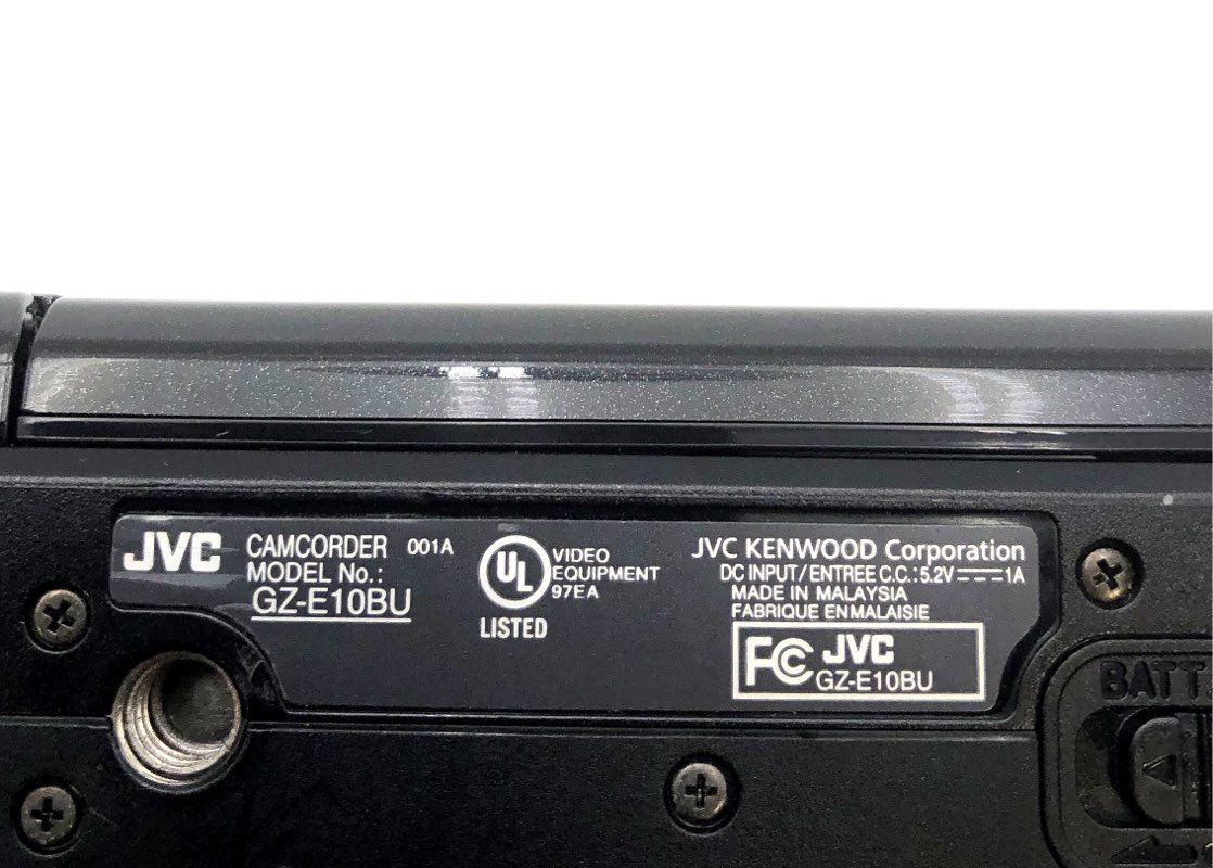 JVC GZ-E10BU Everio Full HD Camcorder 40x Zoom With Case & Charger