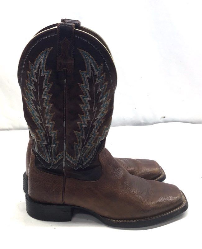 Ariat Heritage Roughstock Brown Leather Western Cowboy Boots Size 9 EE