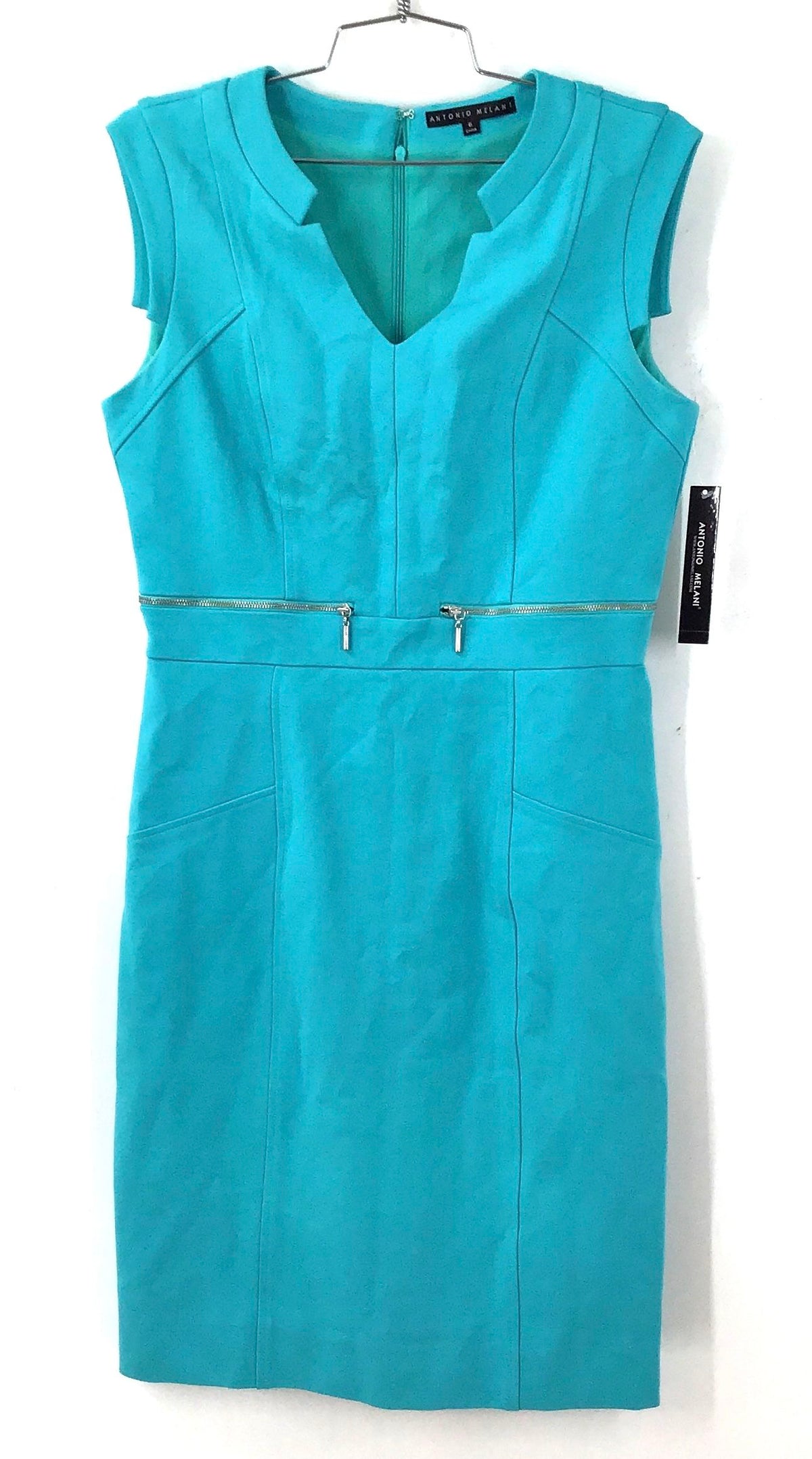 NWT Antonio Melani Women's Blue Sheath Dress - Size 6