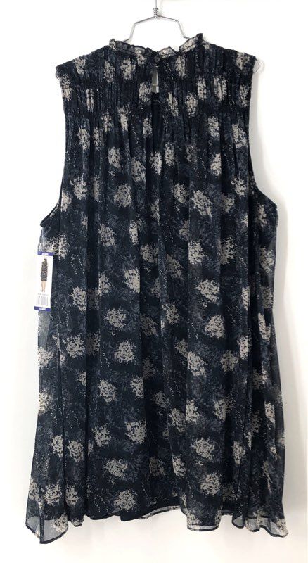 Joie Women's NWT Baltic Print Smocked Neck Sleeveless Mini Dress XXL