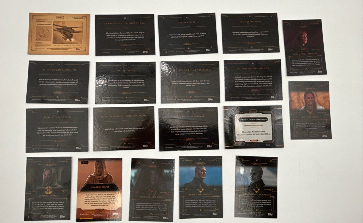 2025 Topps Chrome Dune Trading Card Lot 19 Cards Harkonnen Medallion See Photos