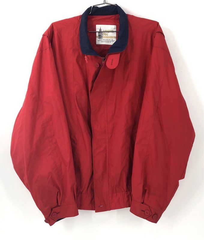 London Fog Men's Red Windbreaker Jacket - Size XL