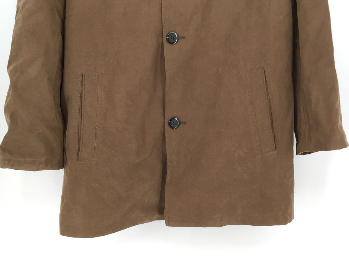 London Fog Men&#39;s Tan Long Sleeve Collared Coat - Size Large