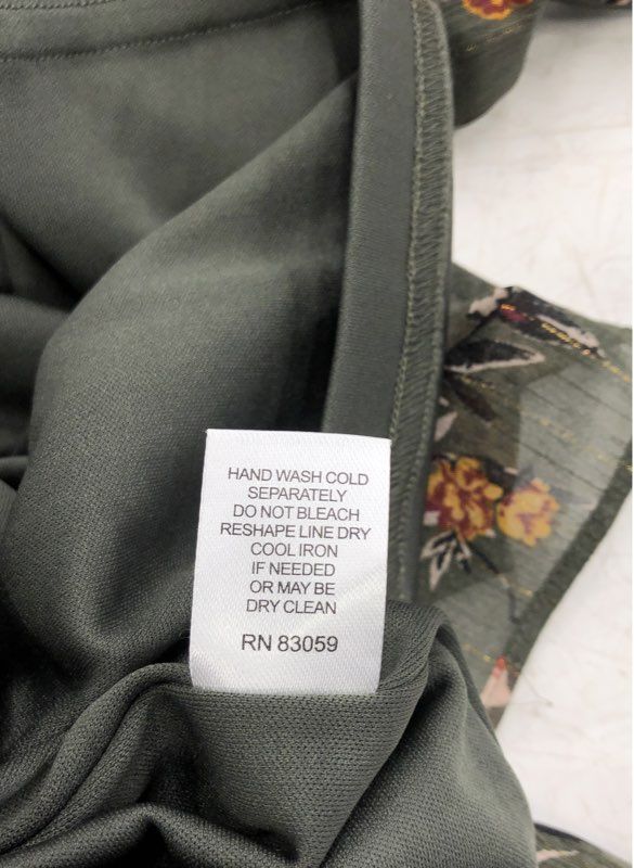 NWT Drew Women's Green Floral Mini Dress - Size M