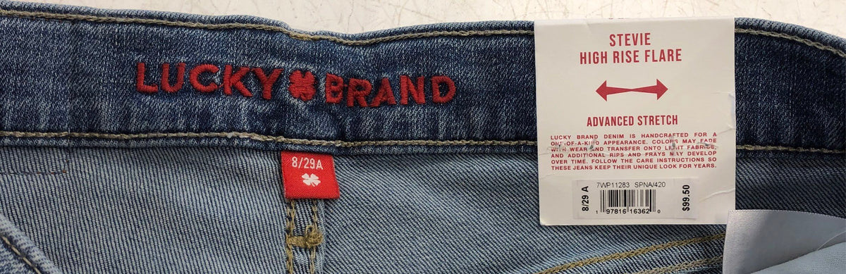 NWT Lucky Brand Women's Blue Stevie High Rise Flared Jeans - Size 8/29A