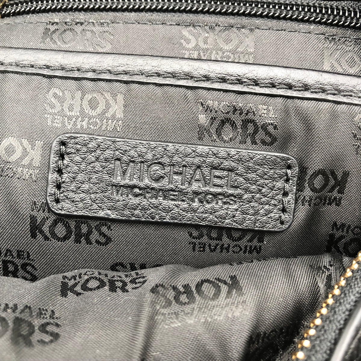 Michael Kors Black Leather 'Abbey' Studded Back Pack (+COA)